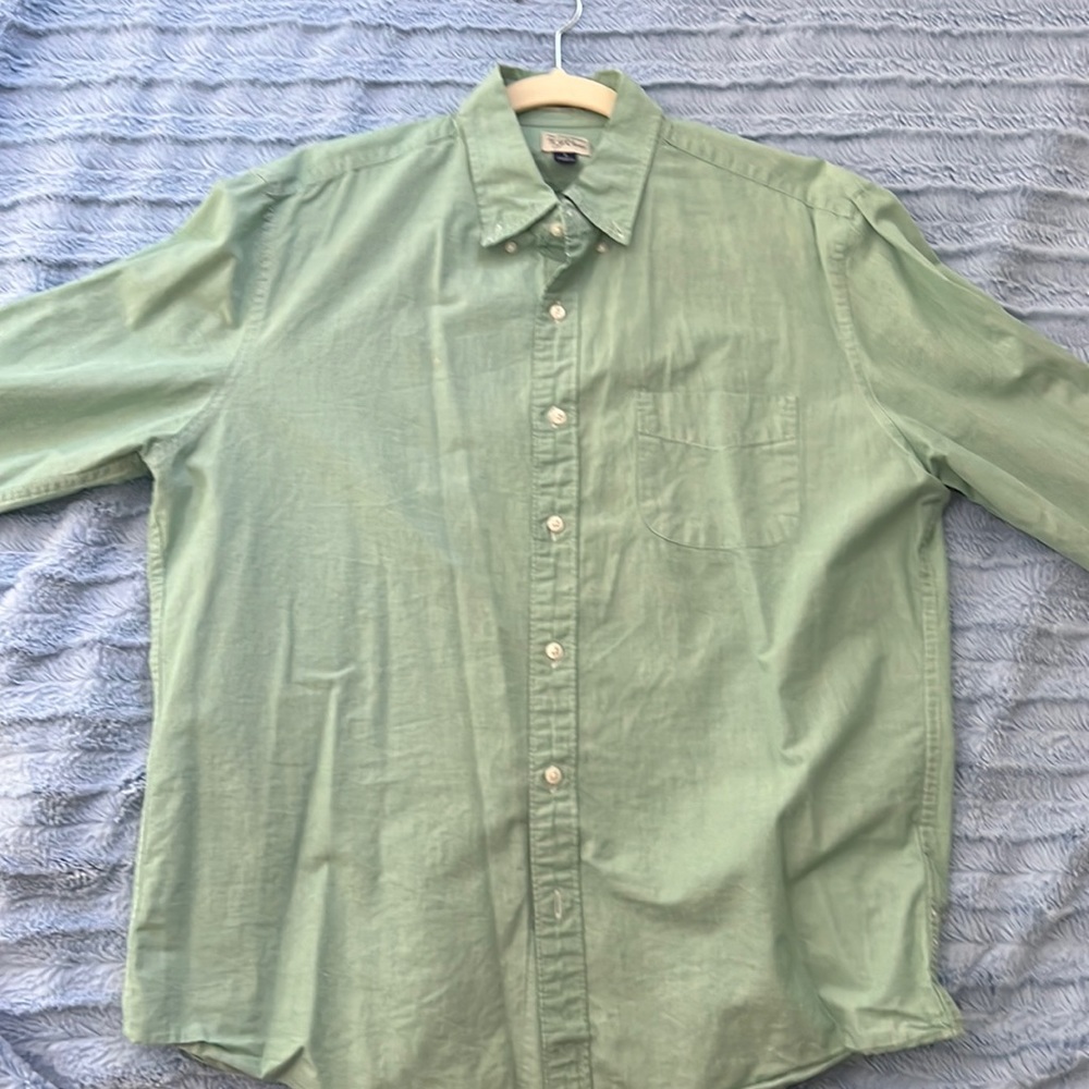J. Crew Green Button Down Shirt